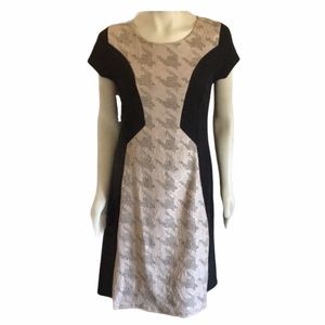 Elegant Black and Cream Dress